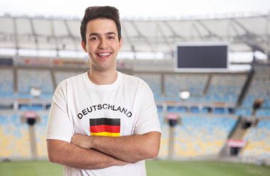 Alman spor fan Stadyumu'nda koyu saçlı