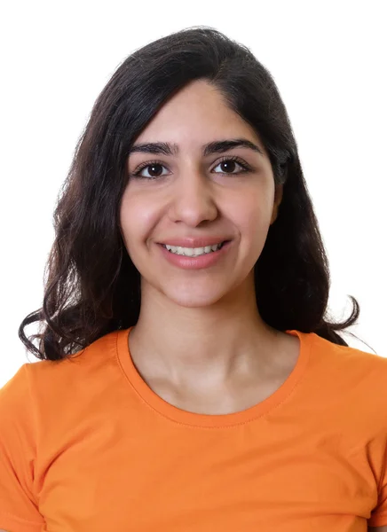 Vesikalık fotoğraf genç bir Arap kadının