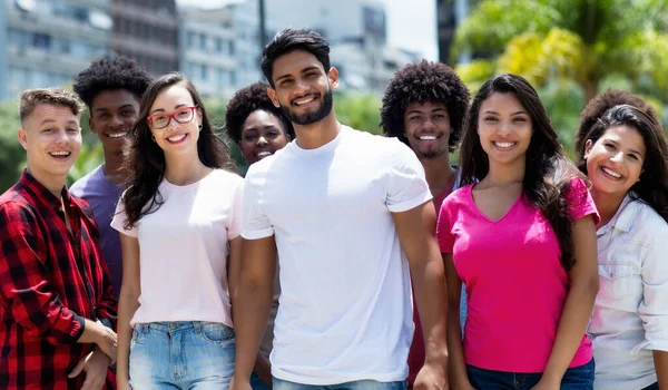 Jeunesse Amérique Sud Jeunes Adultes Latino Hispaniques Afro Américains Caucasiens — Photo