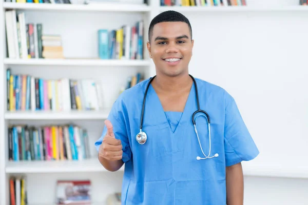 Giovane Infermiere Messicano Studente Medicina Ospedale — Foto Stock