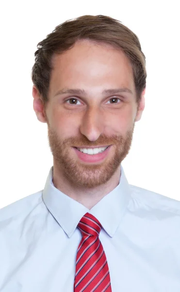 Passport picture of a german businessman with beard — Stock Photo, Image