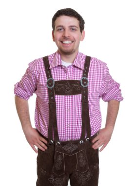 Laughing visitor of the bavarian Oktoberfest clipart