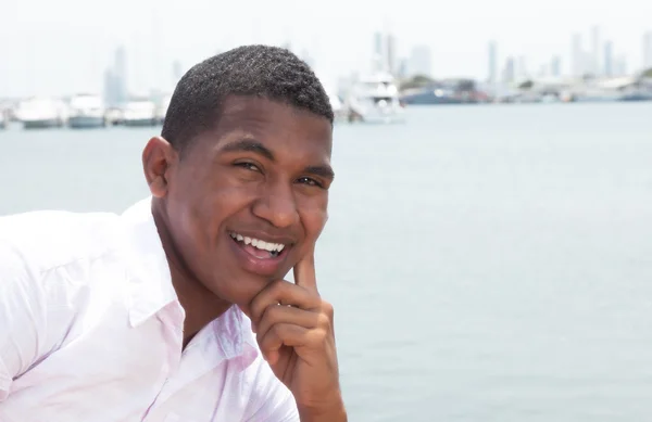 Attractive caribbean guy outside — Stock Photo, Image