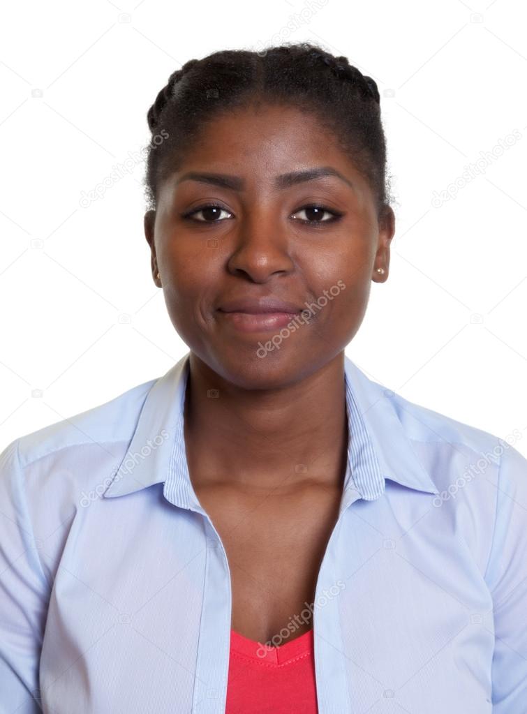 Passport picture of a modern african woman