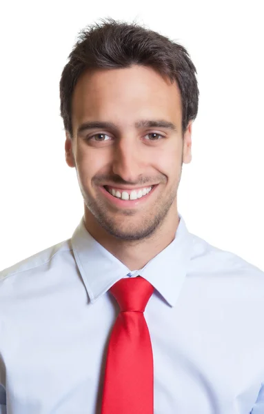 Portret van een zakenman met rode stropdas — Stockfoto