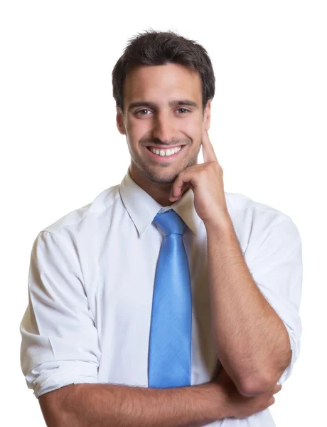 Inteligente hombre de negocios con corbata azul — Foto de Stock