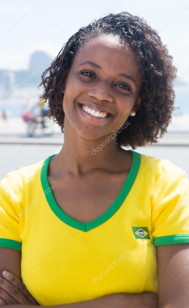 Portrait of a brazilian sports fan at Rio de Janeiro