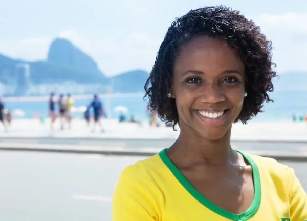 Rio de Janeiro güzel Brezilyalı spor fan — Stok fotoğraf