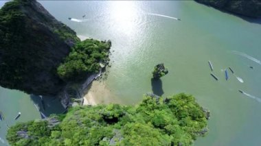 James Bond Adası, Phang Nga ilinde, Tayland havadan görünümü