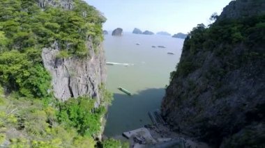 James Bond Adası, Phang Nga ilinde, Tayland havadan görünümü
