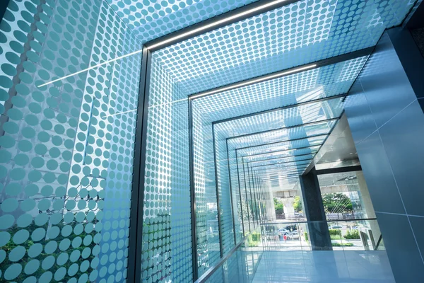 Glass roof corridor — Stock Photo, Image