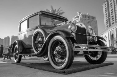 Doha, Katar - 30 Mart 2020: 1929 Ford model klasik bir araba