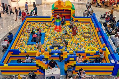 Katar, Doha, Katar-01 Aralık 2019: Lego Çocukları oyun alanı