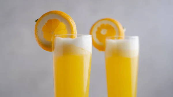 Freshly Made Fruit Juice Mix Orange Pineapple Fresh Juice — Stock Photo, Image