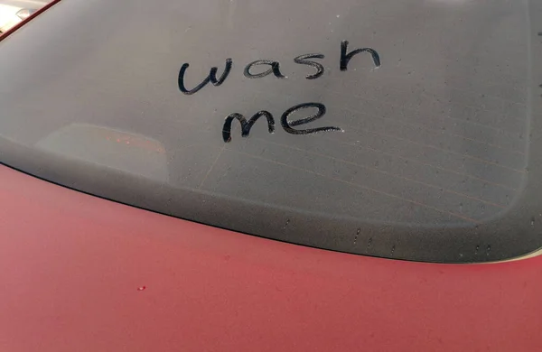 Špinavé Auto Umývá Mytí Špinavé Auto Ručně Myčce — Stock fotografie