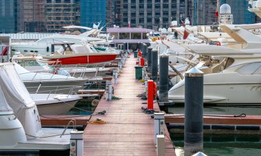 Doha Pearl Residential alanı ve Marina bölgesinin arkaplan görüntüsü