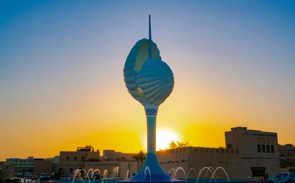 New Pearl Roundabout Wakrah Beach Qatar Wakrah Beach — Stock Photo, Image