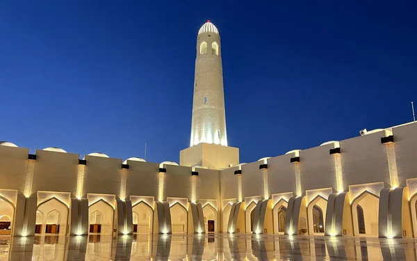 Imam Abdul Wahab Mesquita Grande Mesquita Estado Catar Foco Seletivo — Fotografia de Stock