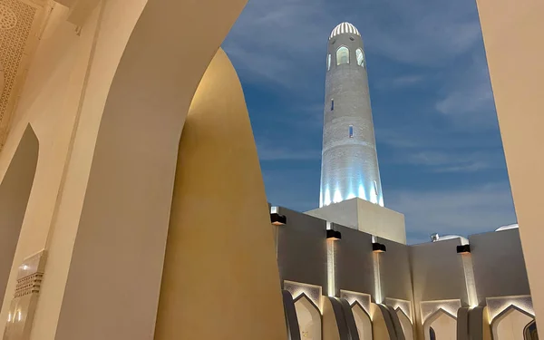 Imam Abdul Wahab Mosque Qatar State Grand Mosque Enfoque Selectivo — Foto de Stock