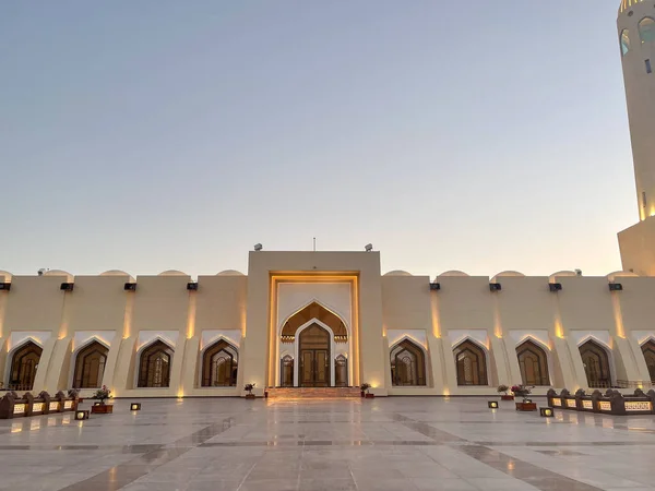 Imam Abdul Wahab Mosque Qatar State Grand Mosque Enfoque Selectivo — Foto de Stock