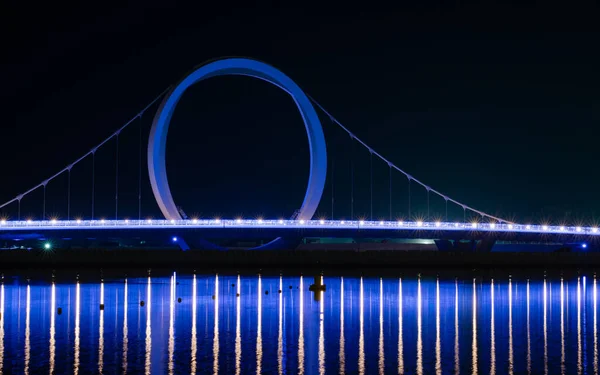 Doha Qatar Juni 2021 Avstängning Qetaifan Island Bridge Qatar — Stockfoto