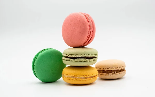 Aromă Multiplă Tort Macaron Sau Macaroon Macrocomenzi Turcoaz — Fotografie, imagine de stoc