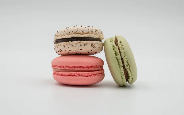 Pastel Sabor Múltiple Macaron Macarrón Macros Turquesa — Foto de Stock