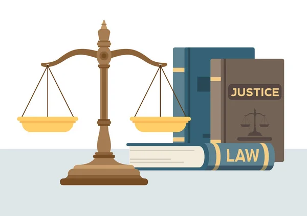 Rättvisa Och Juridik Vektor Illustration För Utformningen Alla Typer Verk — Stock vektor