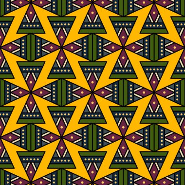 Geleneksel Afrika modeli. Bu basit bir vektör illüstrasyonudur. Eski ve modern stillerin uyumlu bir karışımıdır. Gerekirse renk değiştirilebilir. Eps10 vektörü.