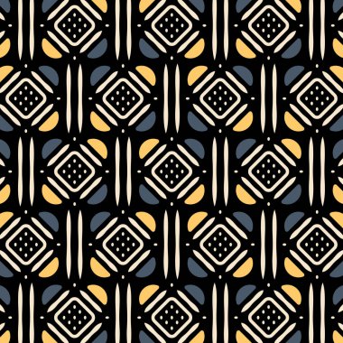 Geleneksel Afrika modeli. Bu basit bir vektör illüstrasyonudur. Eski ve modern stillerin uyumlu bir karışımıdır. Gerekirse renk değiştirilebilir. Eps10 vektörü.