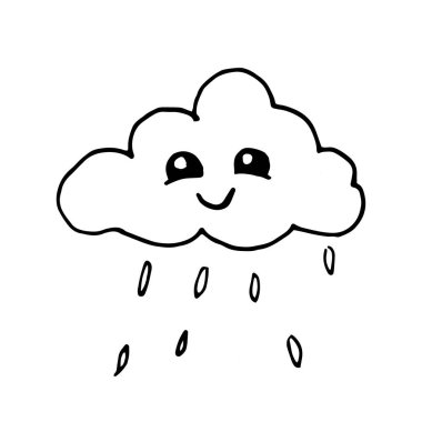 Yağmur karalama etiketli bulutweather forecast