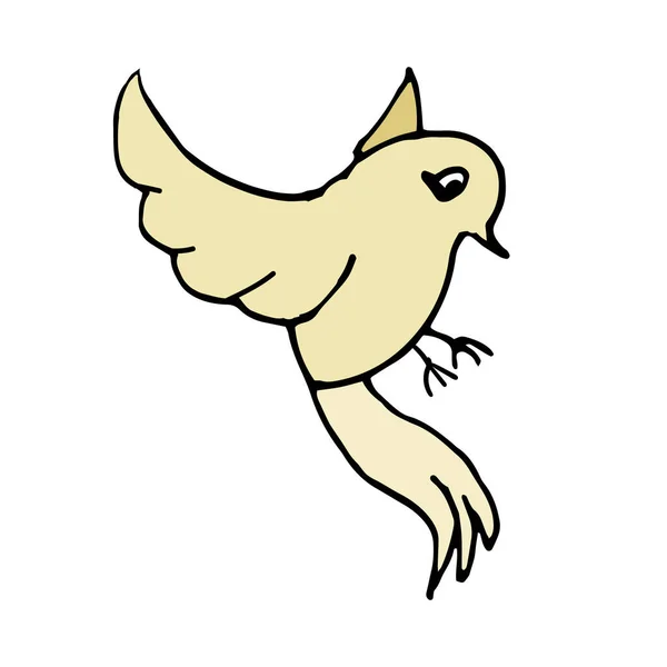 Весенняя Птица Векторных Каракулях — стоковый вектор