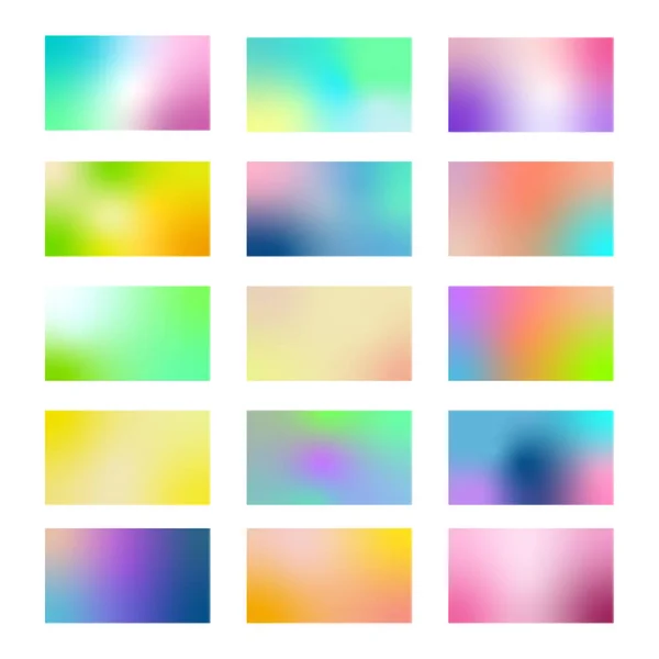 Ensemble Quinze Gradients Printaniers — Image vectorielle