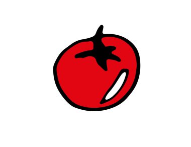 Renkli simge Meksika 'nın madde vektörü izole edilmiş domates