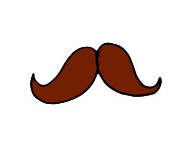 Renkli simge Meksika 'nın öge vektörü izole bıyık