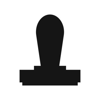 Pul simgesi modayı siyah izole edilmiş vektör illüstrasyonu.