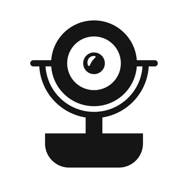 Webcam Sign Vector Icon Template Digital Black Isolated Webcam Icon — Stock Vector