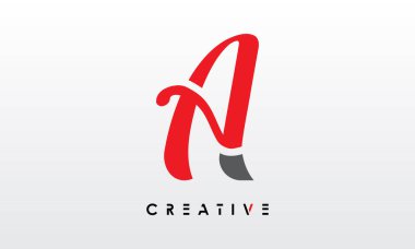 Baş harfli logo tasarım vektör şablonu. Soyut Harf A Logo Tasarımı