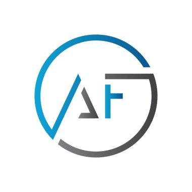 İlk AF harfi Logo Tasarım Şablonu. Yaratıcı Harf AF Logo Tasarımı