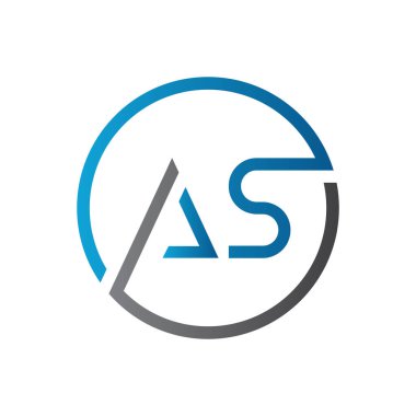 İlk AS harfi Logo Tasarım Şablonu. Yaratıcı Harf AS Logo Tasarımı