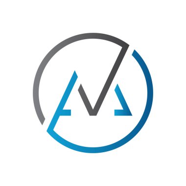 İlk AA harfi Logo Tasarım Şablonu. Yaratıcı Harf AA Logo Tasarımı