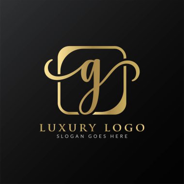 G harfi Logo Tasarım Şablonu. Soyut Lüks Harf G Logo Tasarımı