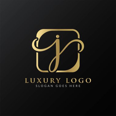 J harfi Logo Tasarım Şablonu. Soyut Lüks Mektup J Logo Tasarımı