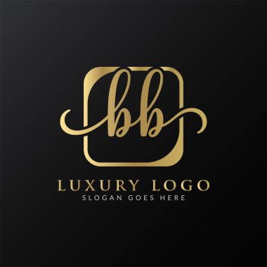 İlk BB Harfi Logosu Modern Typography Vector Şablonu. Yaratıcı Lüks Mektup BB Logo Vektörü.
