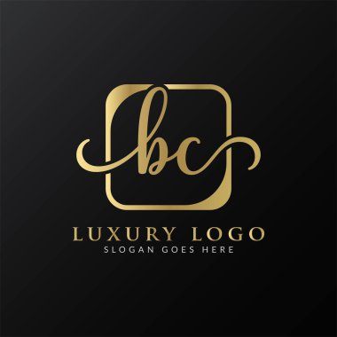 İlk BC Harfi Logosu Modern Typography Vector Şablonu. Yaratıcı Lüks Mektup BC Logo Vektörü.