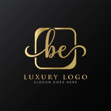 BE Mektup Logosu Modern Typography Vector Şablonu. Yaratıcı Lüks Mektup BE Logo Vektörü.