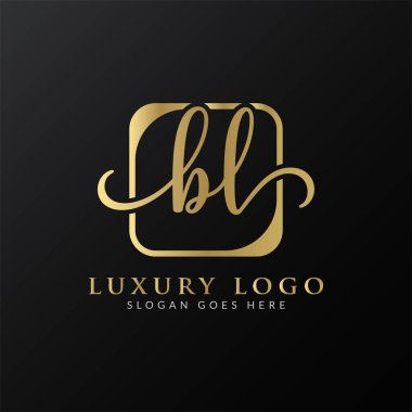 İlk BL Harfi Logosu Modern Typography Vector Şablonu. Yaratıcı Lüks Mektup BL Logo Vektörü.