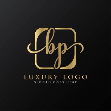 İlk BP Harfi Logosu Modern Typography Vector Şablonu. Yaratıcı Lüks Mektup BP Logo Vektörü.