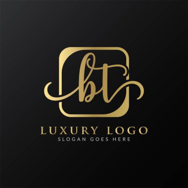 İlk BT Letter Logosu Modern Typography Vector Şablonu. Yaratıcı Lüks Mektup BT Logo Vektörü.