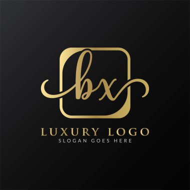 İlk BX Harf Logosu Yaratıcı Modern Tipografi Vektör Şablonu. Yaratıcı Lüks Mektup BX Logo Vektörü.